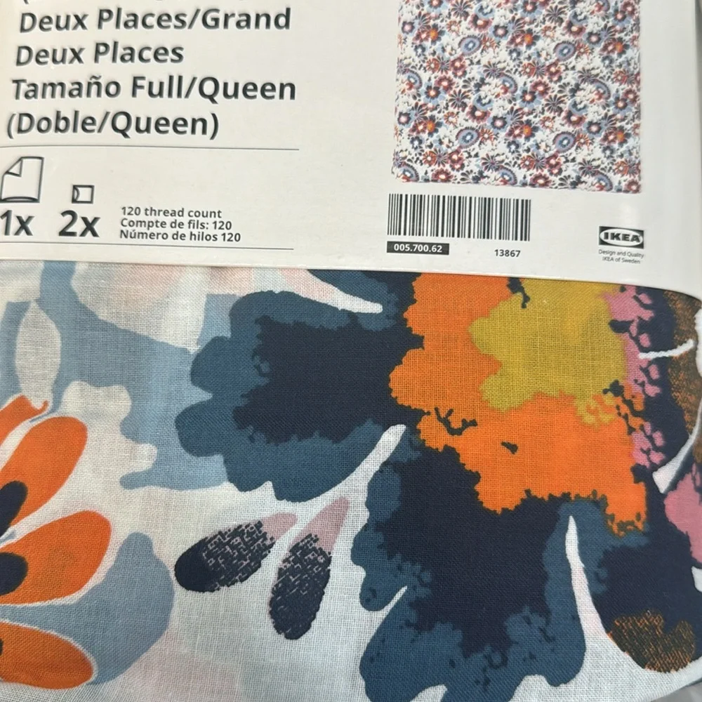 IKEA Duvet Floral Honsgullort